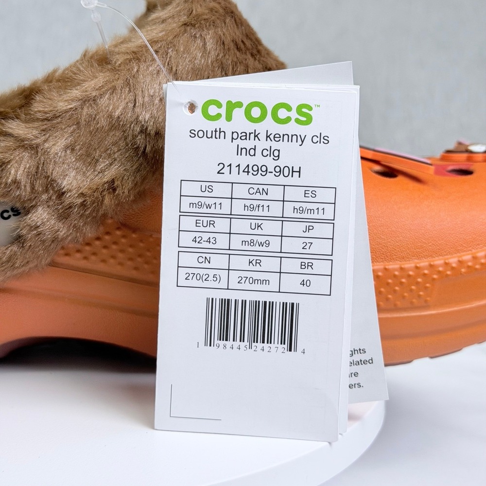 Crocs South Park Kenny Classic Lined Clog Orange 211499-90H Mens 9 Womens 11 - Picture 6 of 10
